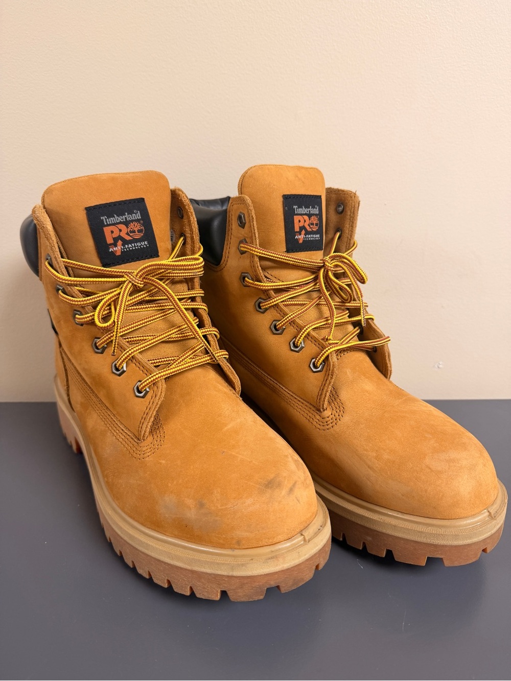 Timberland PRO Men's Work Boots - Wheat with Yellow Laces